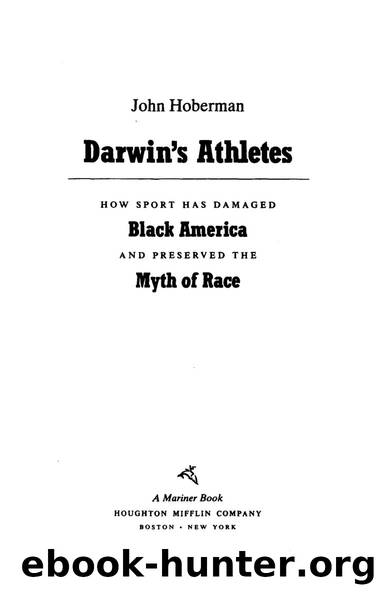 Darwin's Athletes by John Hoberman