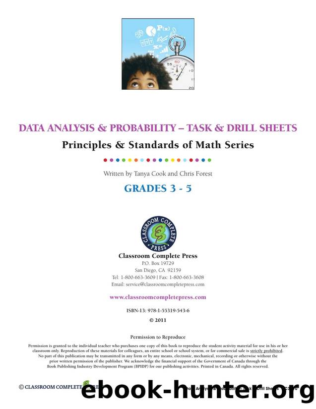 Data Analysis & Probability - Task & Drill Sheets - Grades 3-5 : Task and Drill Sheets 3-5 by Tanya Cook; Chris Forest