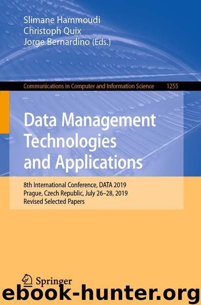 Data Management Technologies and Applications by Slimane Hammoudi & Christoph Quix & Jorge Bernardino