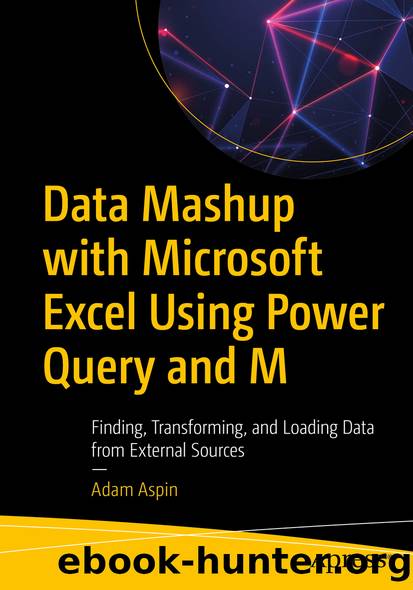 Data Mashup with Microsoft Excel Using Power Query and M by Adam Aspin