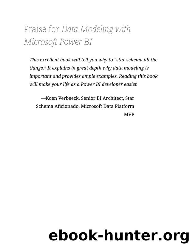 Data Modeling with Microsoft Power BI (for True Epub) by Markus Ehrenmueller-Jensen