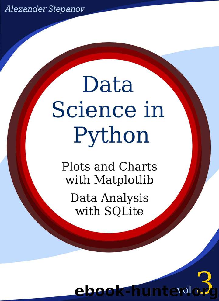 Data Science in Python. Volume 3: Plots and Charts with Matplotlib, Data Analysis with Python and SQLite by Alexander Stepanov