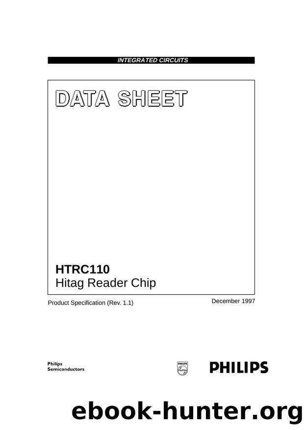 Data Sheet of the HTRC110 Hitag Reader Chip by Philips Semiconductors Gratkorn