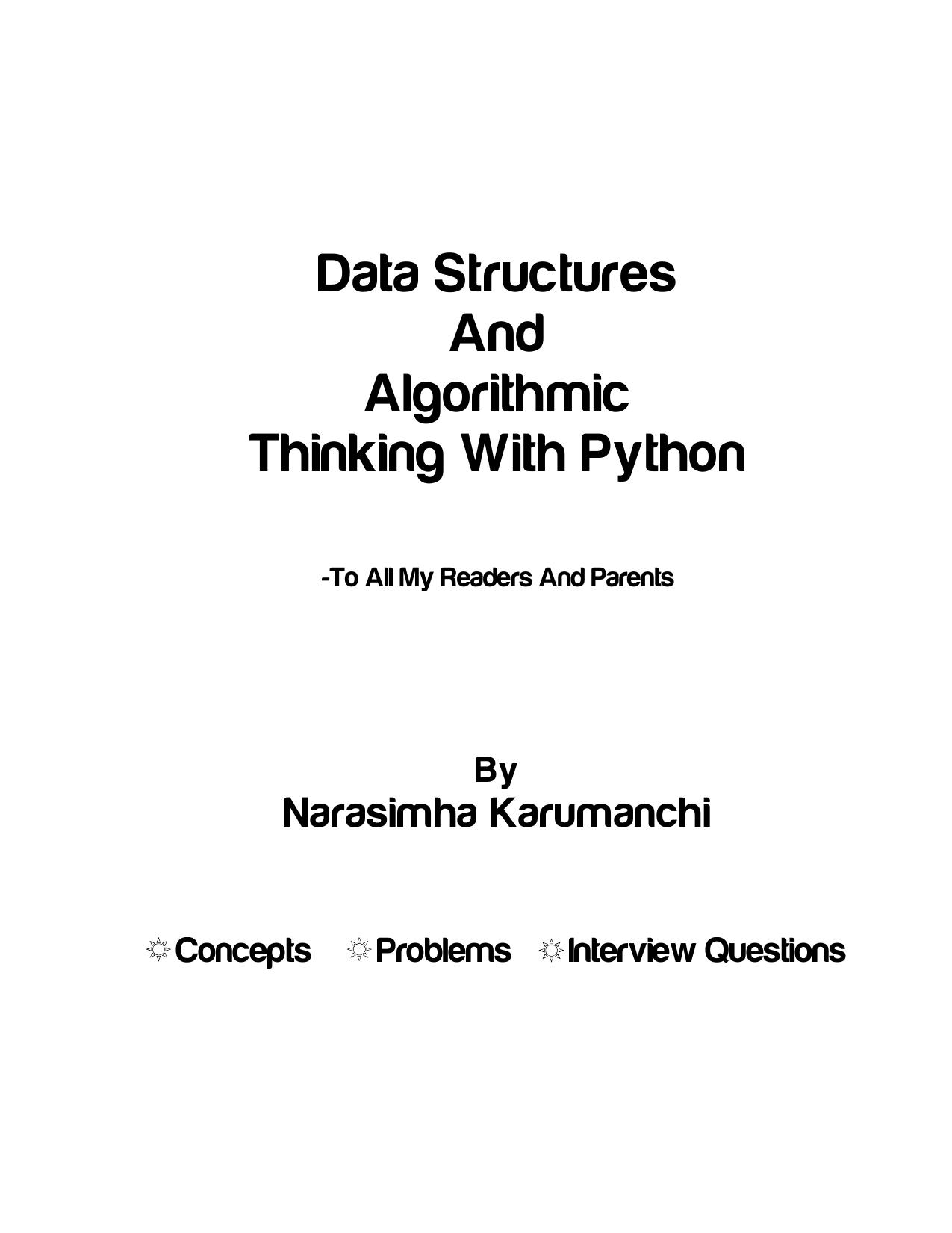 Data Structure and Algorithmic Thinking with Python by Unknow