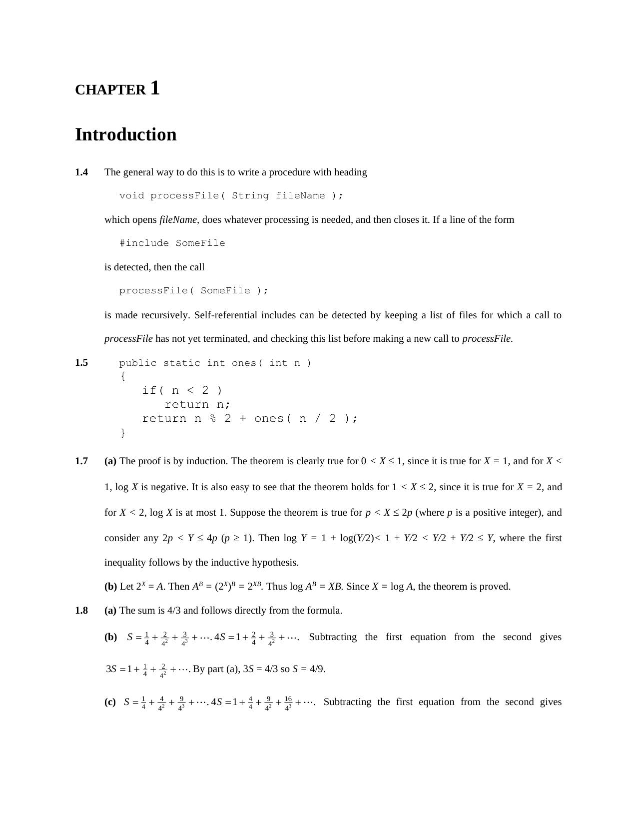 Data Structures and Algorithm Analysis in Java 3rd Edition Weiss Solutions Manual by Mark Allen Weiss