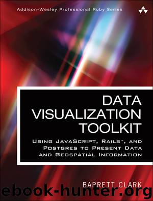 Data Visualization Toolkit: Using JavaScript, Rails, and Postgres to Present Data and Geospatial Information (Addison-Wesley Professional Ruby Series) by Barrett Clark