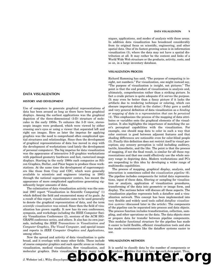 Data Visualization". In: Wiley Encyclopedia of Electrical and Electronics Engineering by Unknown