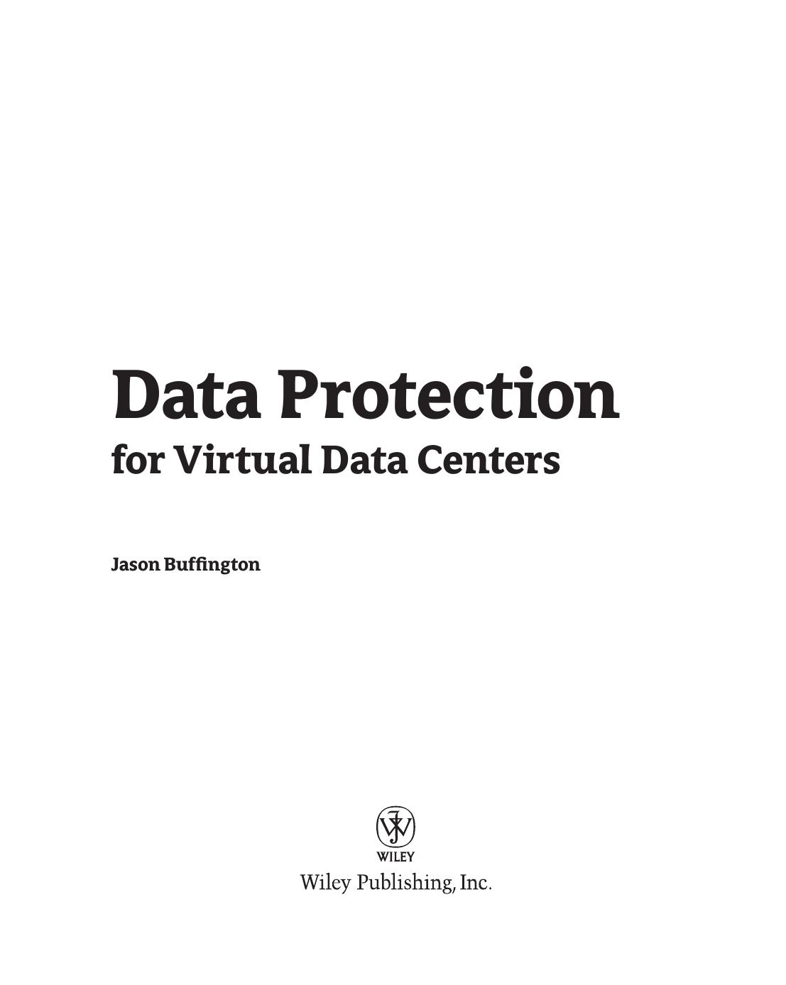 Data protection for virtual data centers by Jason Buffington