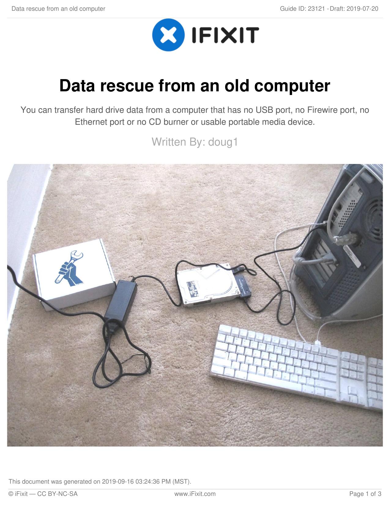 Data rescue from an old computer by Unknown