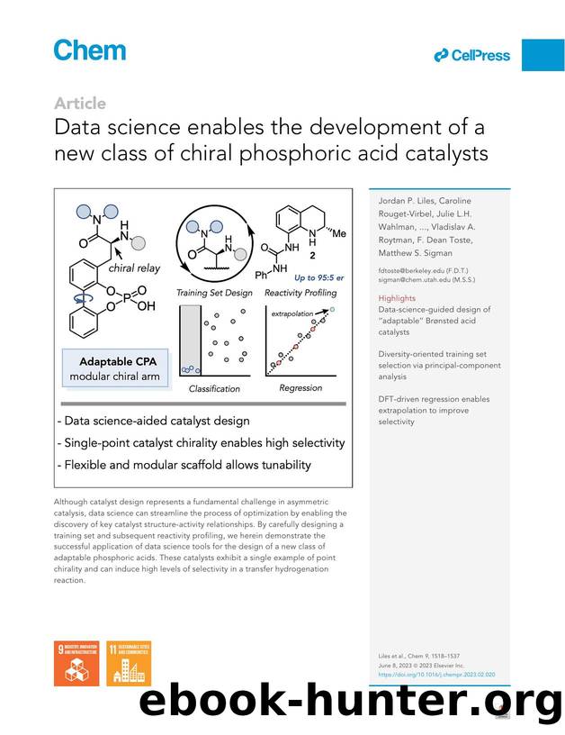 Data science enables the development of a new class of chiral phosphoric acid catalysts by unknow