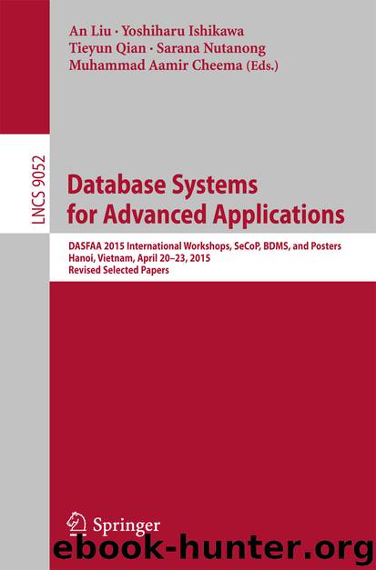 Database Systems for Advanced Applications by An Liu Yoshiharu Ishikawa Tieyun Qian Sarana Nutanong & Muhammad Aamir Cheema
