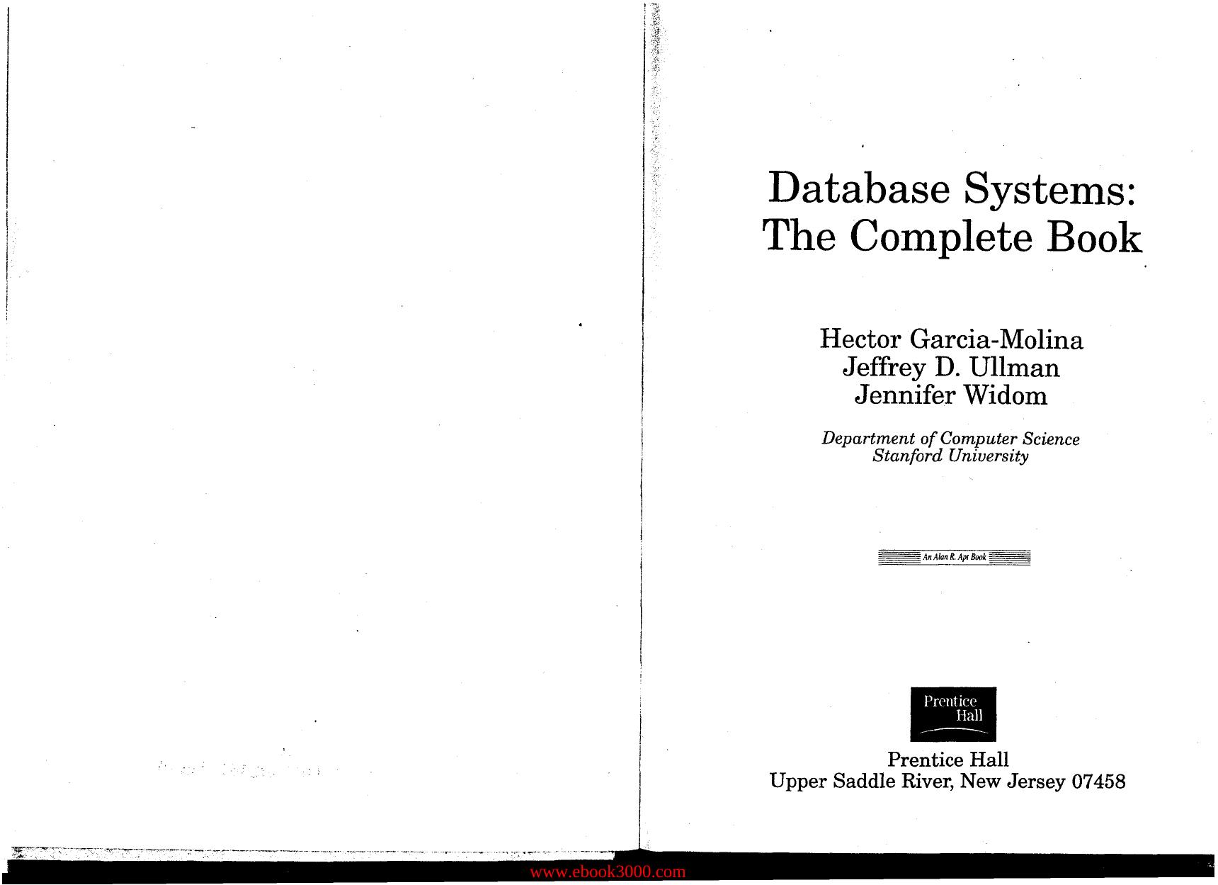 Database Systems: The Complete Book by Unknow