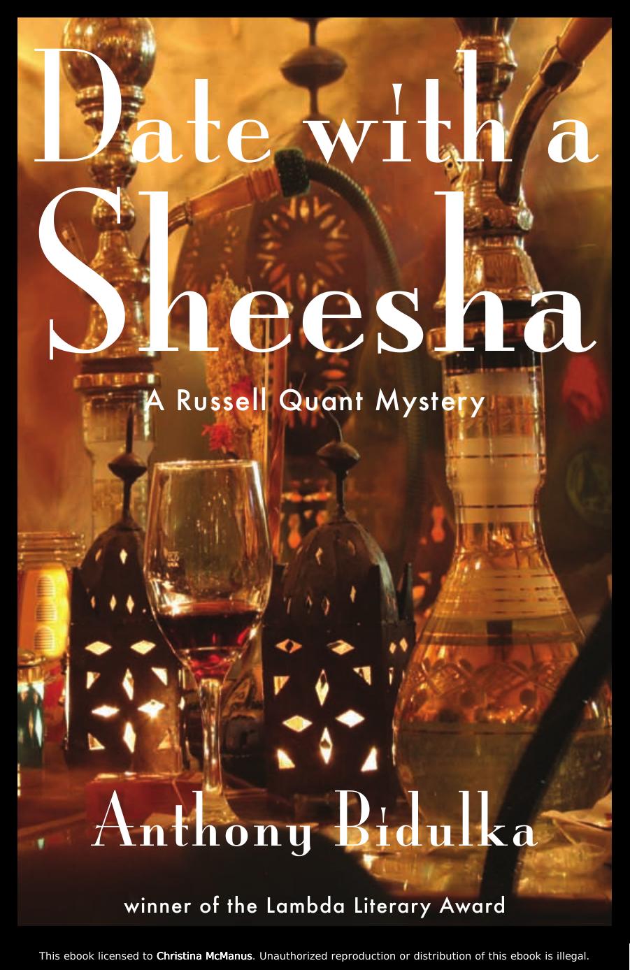 Date with a Sheesha by Anthony Bidulka