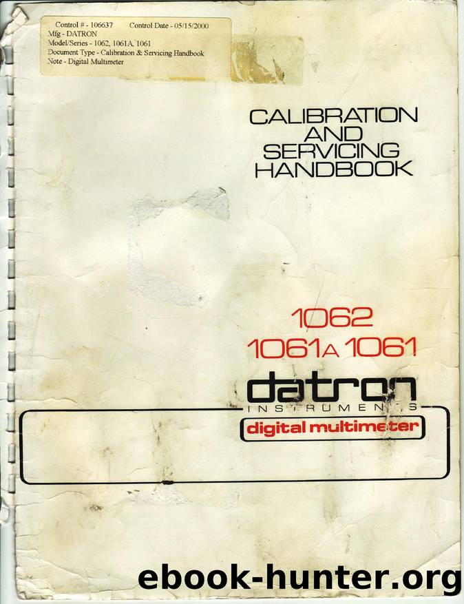Datron 1061 1061a 1062 Service Manual complete with schematics and partlist by Unknown