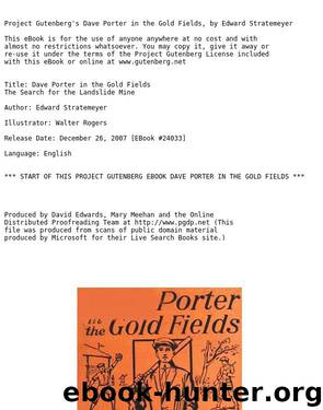 Dave Porter in the Gold Fields by Edward Stratemeyer
