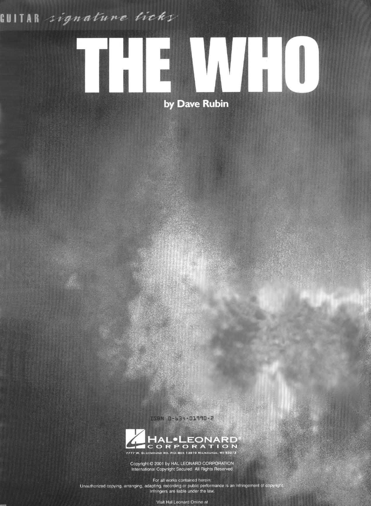 Dave Rubin by The Who (Guitar Signature Licks)