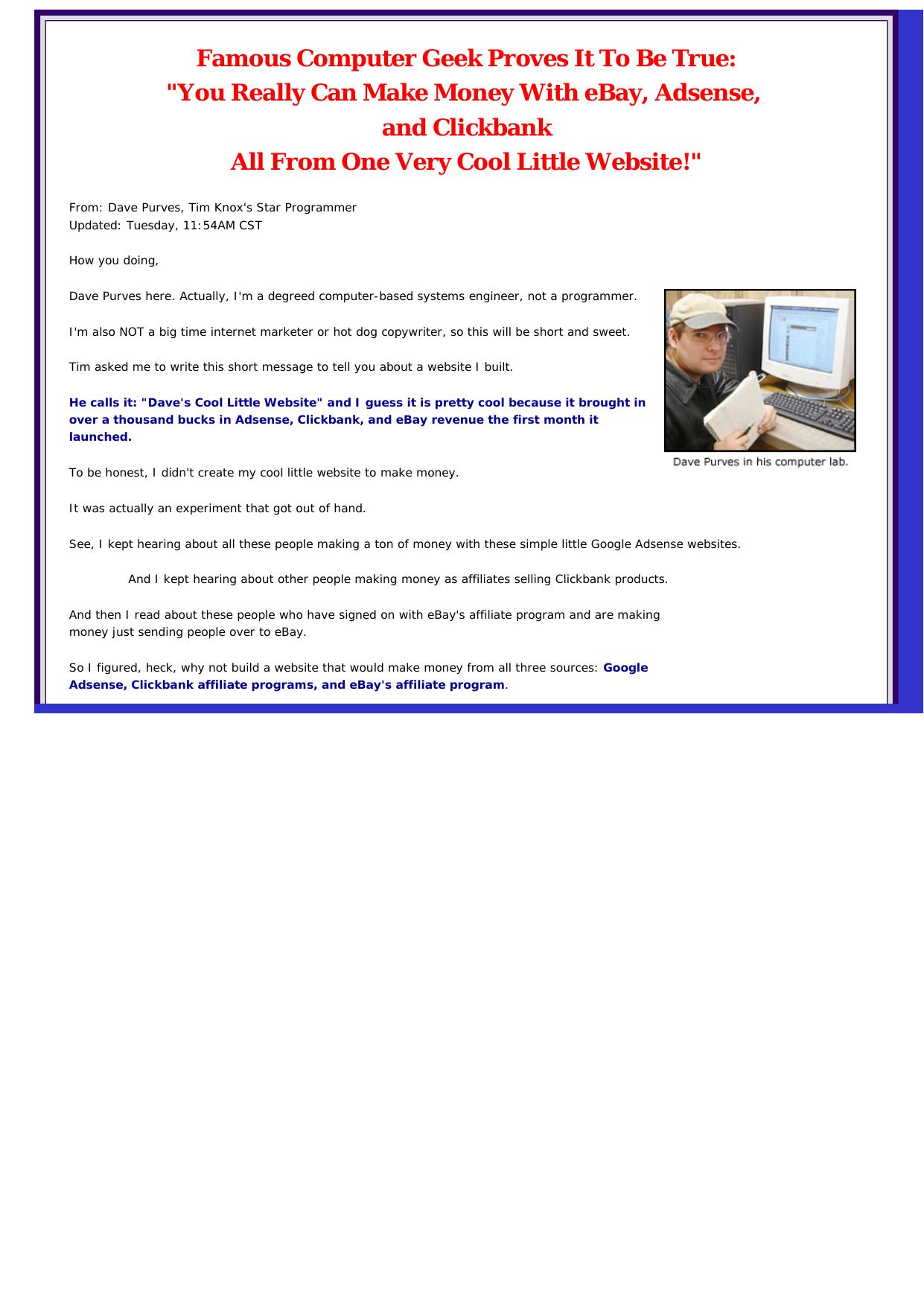 Daves Cool Little Website. by Best of Kuszter's Collection