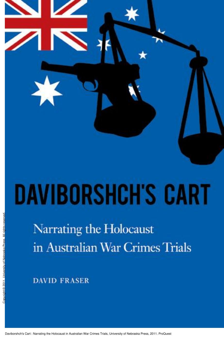 Daviborshch's Cart : Narrating the Holocaust in Australian War Crimes Trials by David Fraser