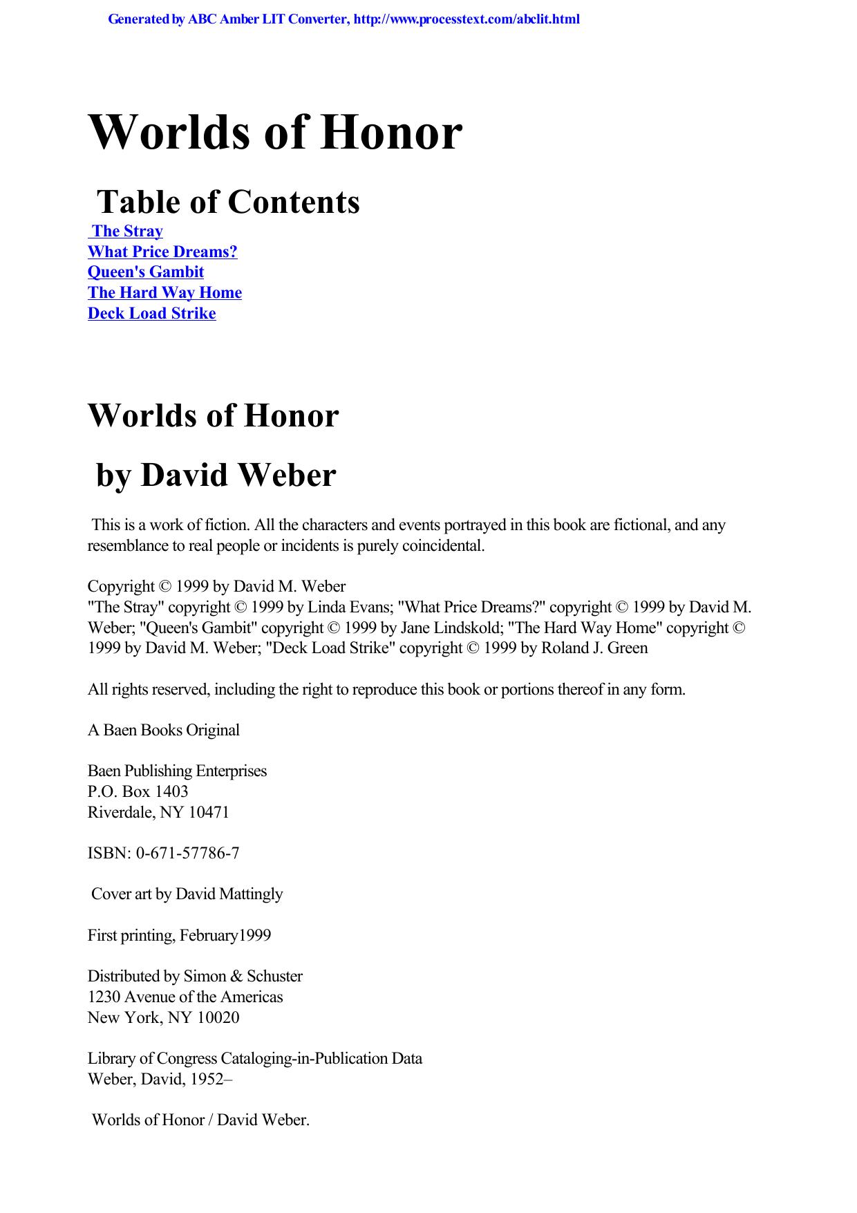 David Weber - [Worlds of Honor 02] by Worlds Of Honor