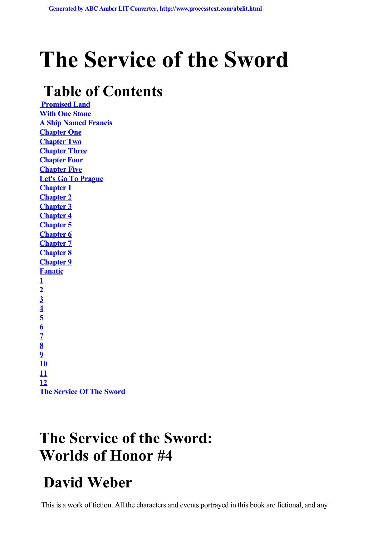 David Weber - [Worlds of Honor 04] - The Service of the Sword by Weber David