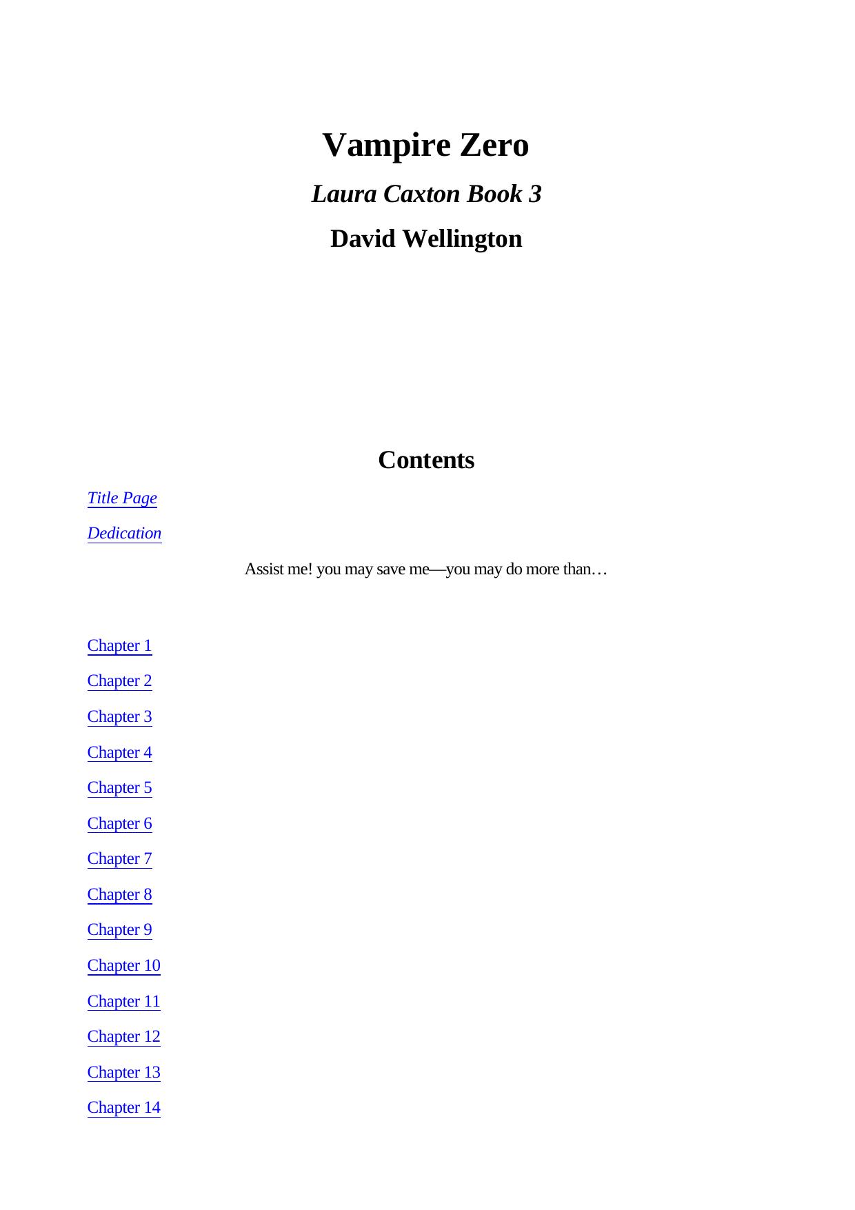 David Wellington Vampire Zero by Unknown