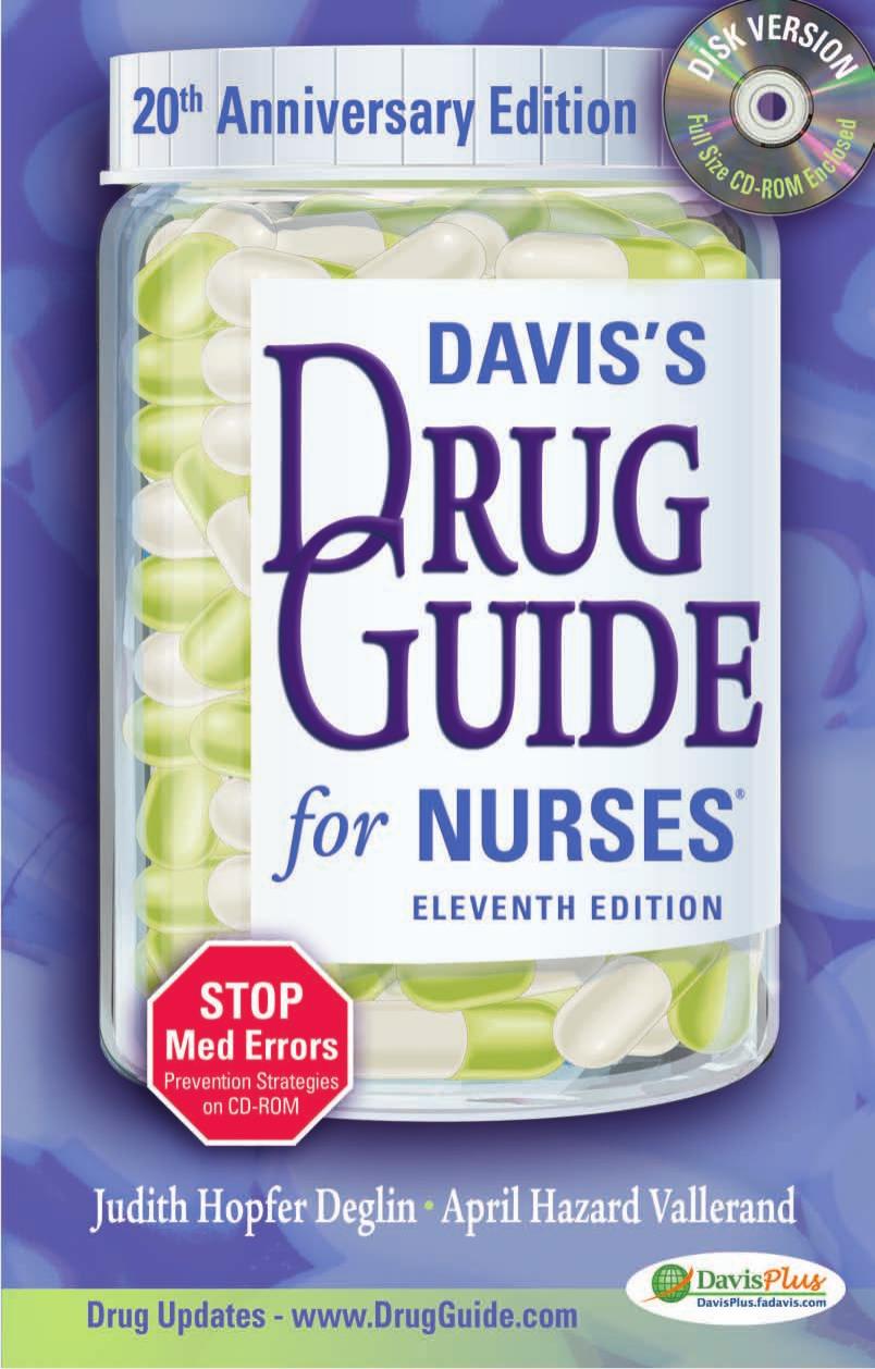 Davis's Drug Guide for Nurses, 11th edition by Judith Hopfer Deglin April Hazard Vallerand