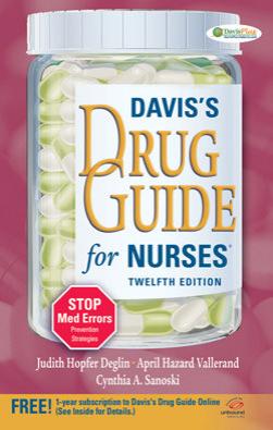 Davis's Drug Guide for Nurses, 12th Edition by Judith Hopfer Deglin April Hazard Vallerand Cynthia A. Sanoski