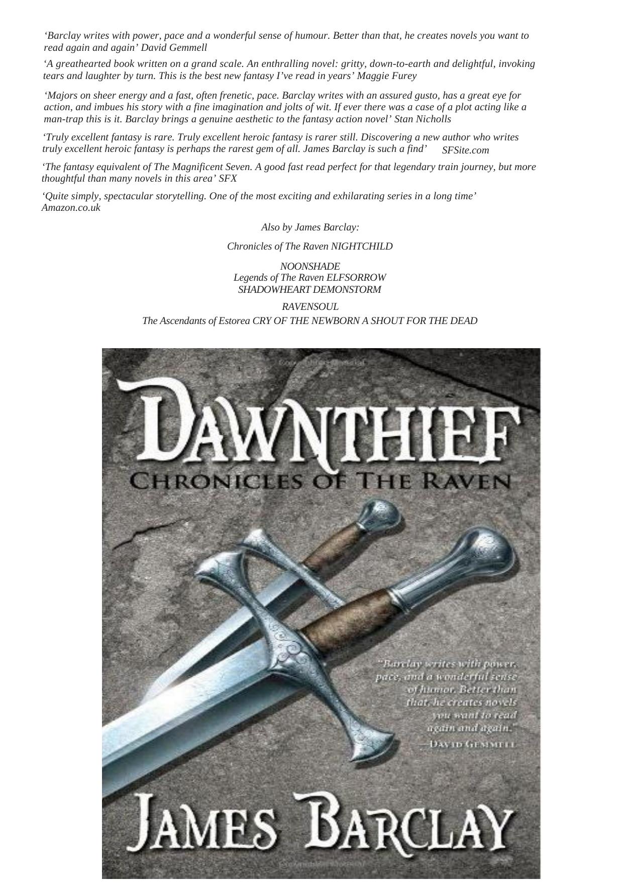Dawnthief by James Barclay