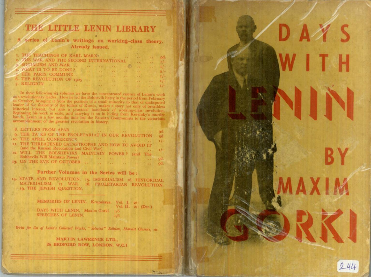Days with Lenin, by Maxim Gorky