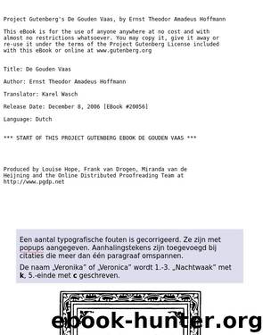 De Gouden Vaas by Hoffmann E.T.A