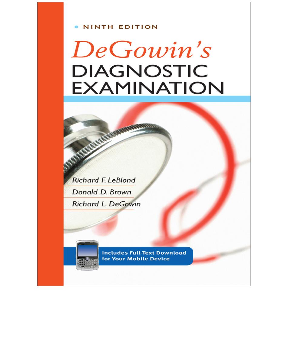 DeGowin's diagnostic examination by Richard F LeBlond; Richard L DeGowin; Donald D Brown