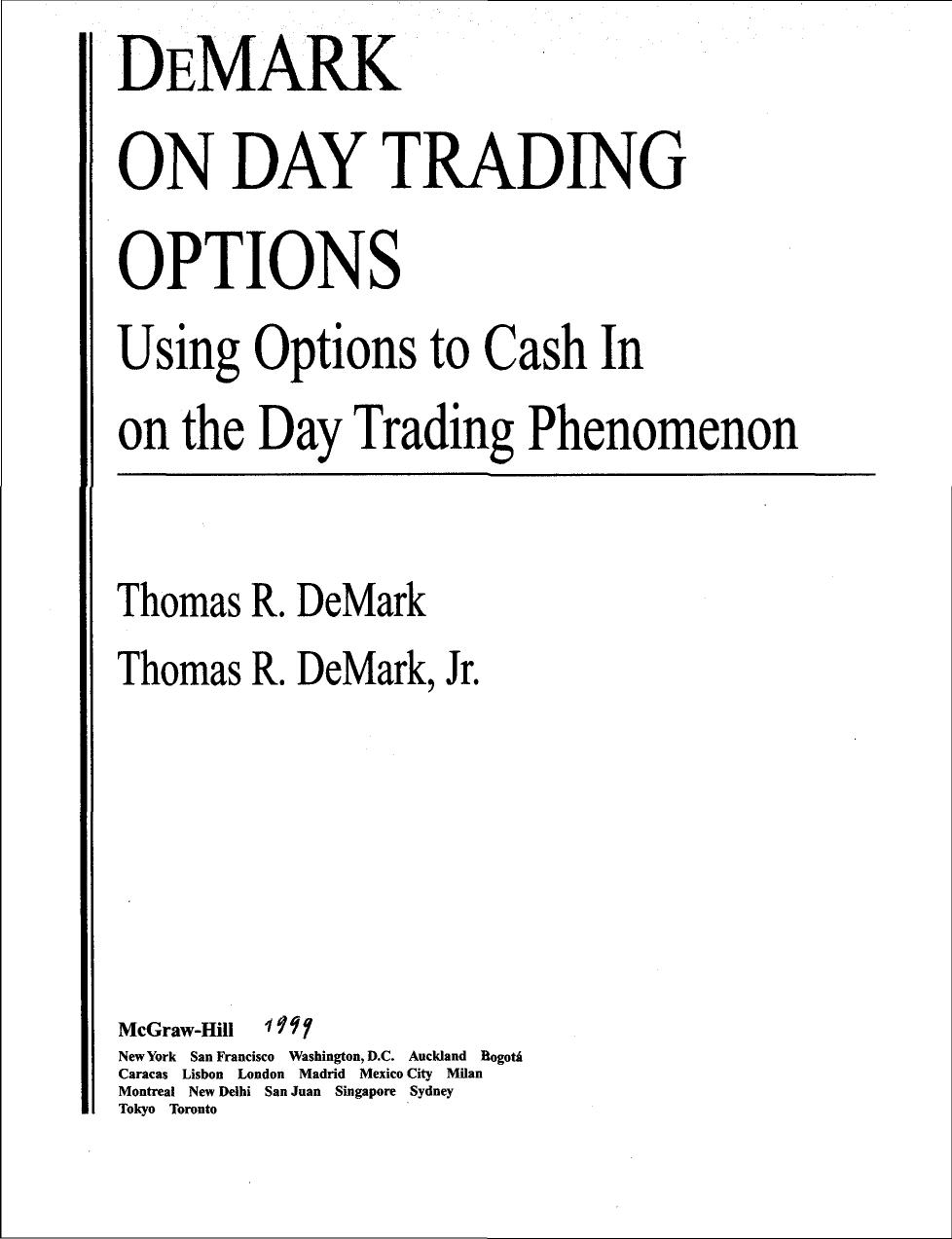DeMark on Day-Trading Options by Thomas DeMark