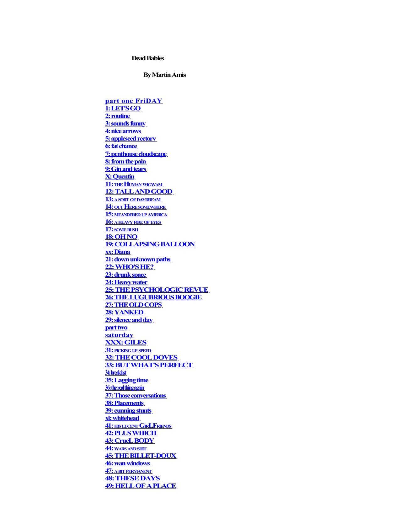 Dead Babies by Martin Amis