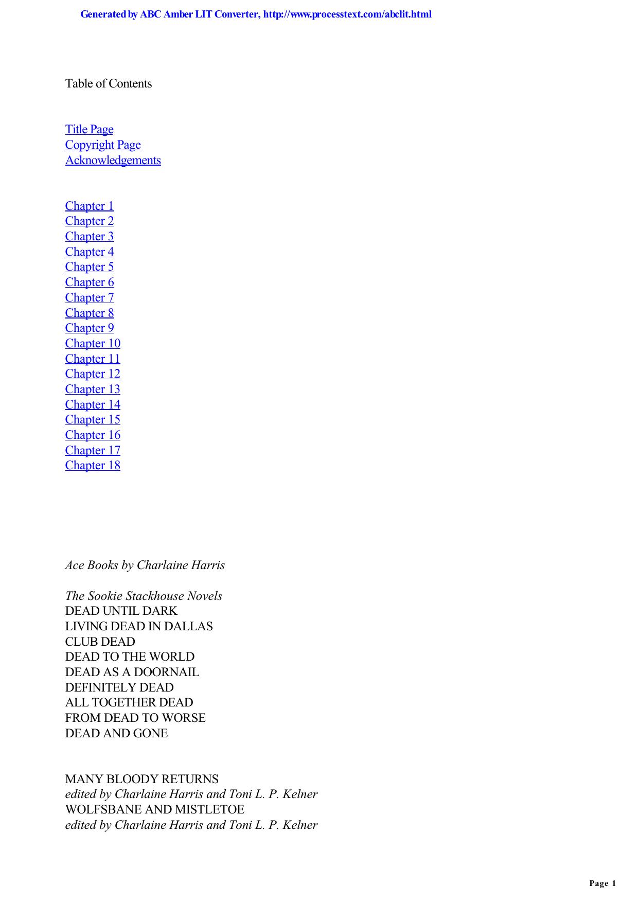 Dead and Gone by Charlaine Harris