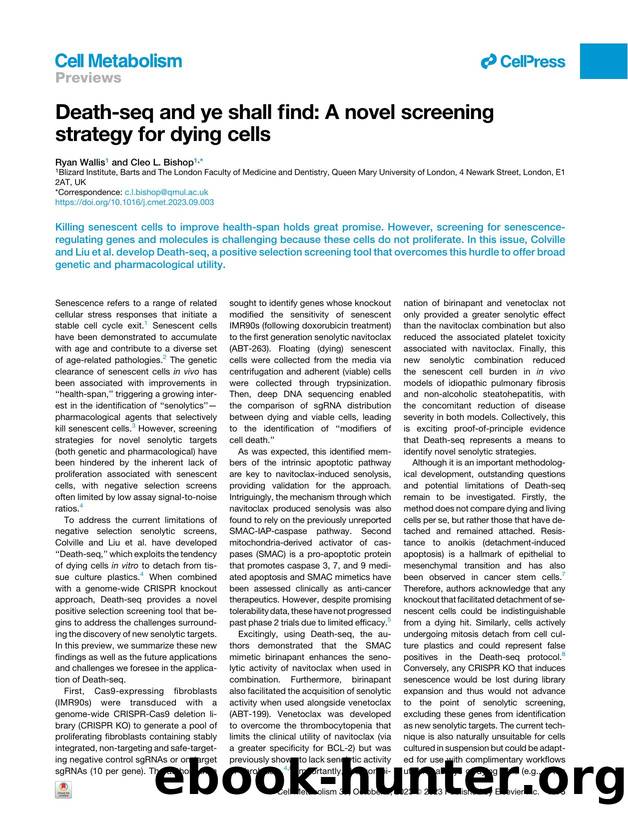 Death-seq and ye shall find: A novel screening strategy for dying cells by Ryan Wallis & Cleo L. Bishop