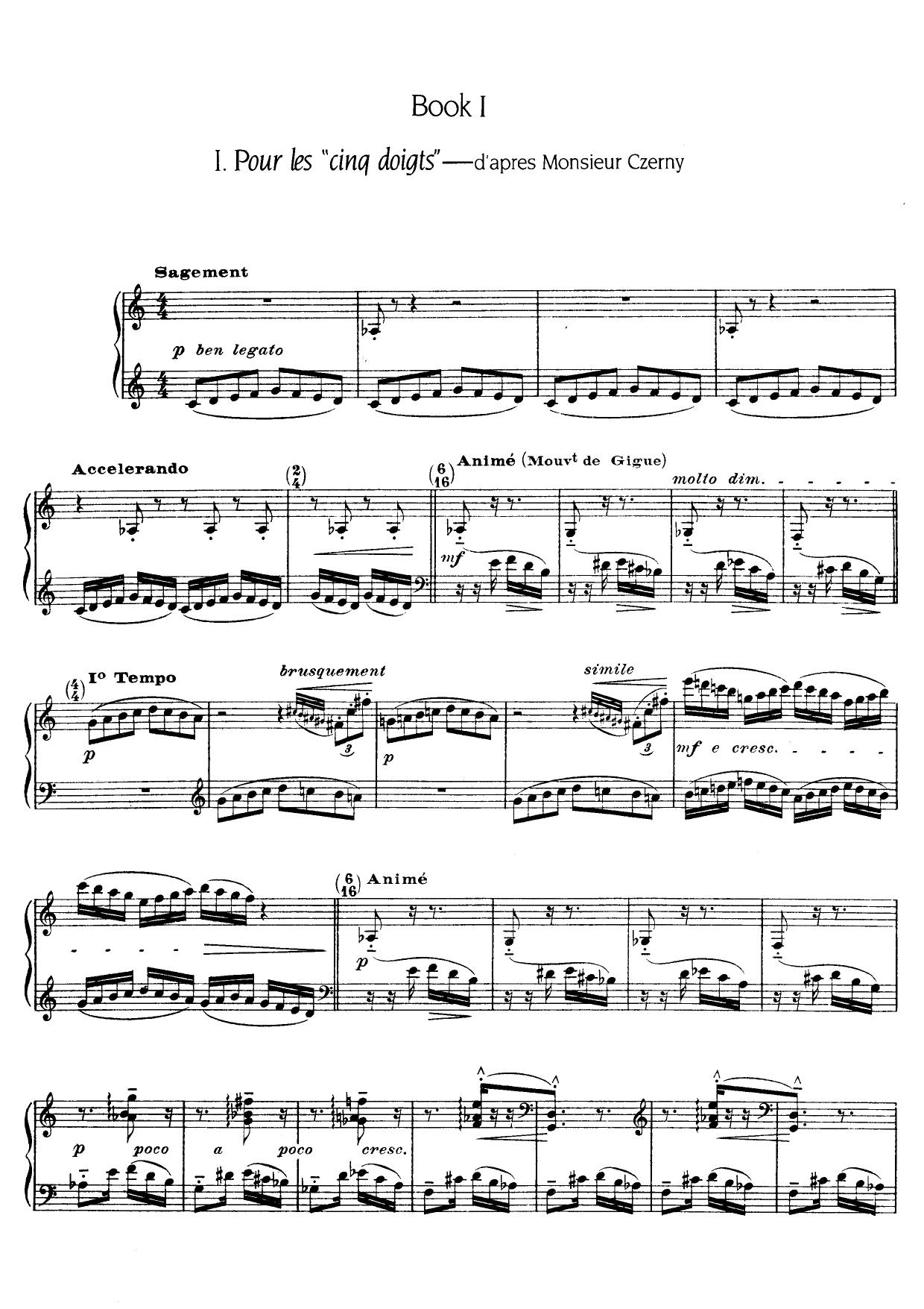 Debussy by 12 Etudes (piano music score)