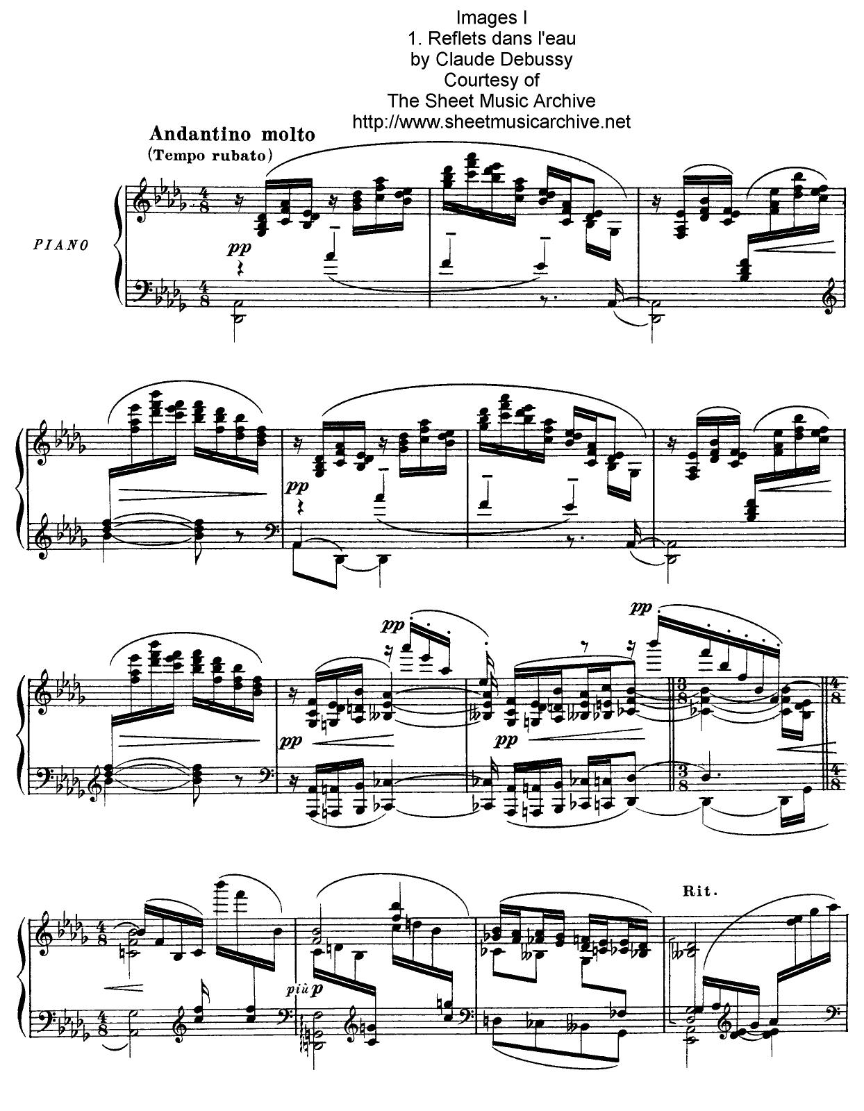 Debussy by Images I & II (piano music score)