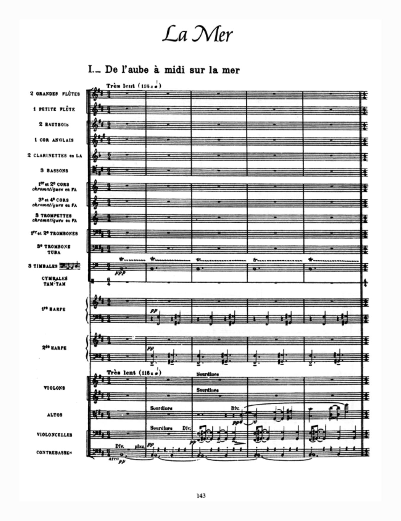 Debussy by La Mer (full score)