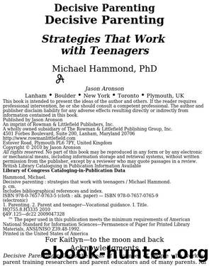 Decisive Parenting by Michael Hammond