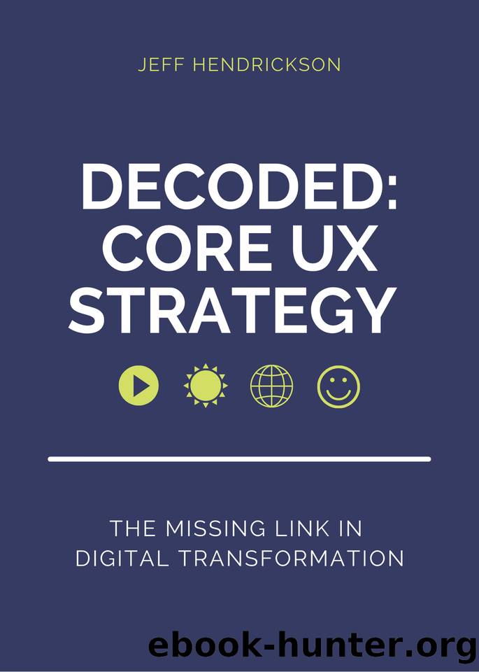 Decoded: Core UX Strategy: The Missing Link in Digital Transformation by Hendrickson Jeff
