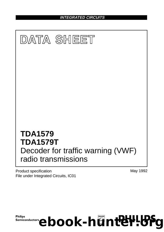 Decoder for traffic warning (VWF) radio transmissions by Philips Semiconductors