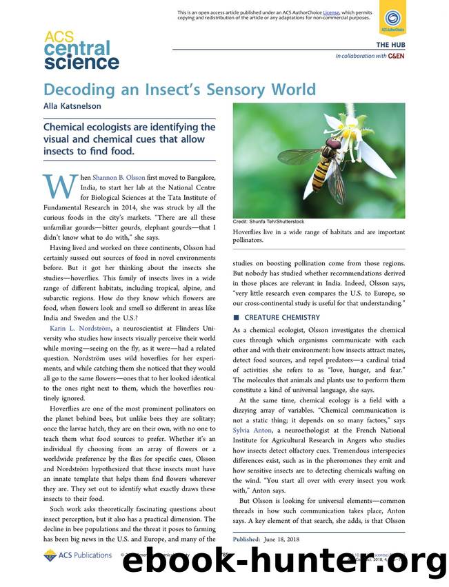 Decoding an Insectâs Sensory World by Alla Katsnelson