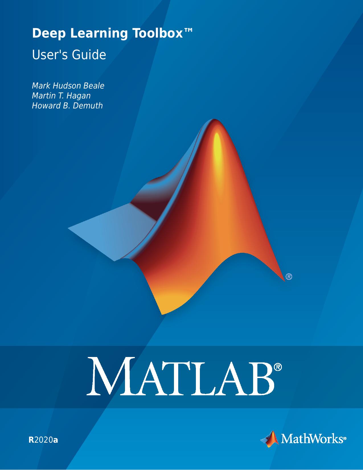 Deep Learning Toolbox User's Guide by The MathWorks Inc