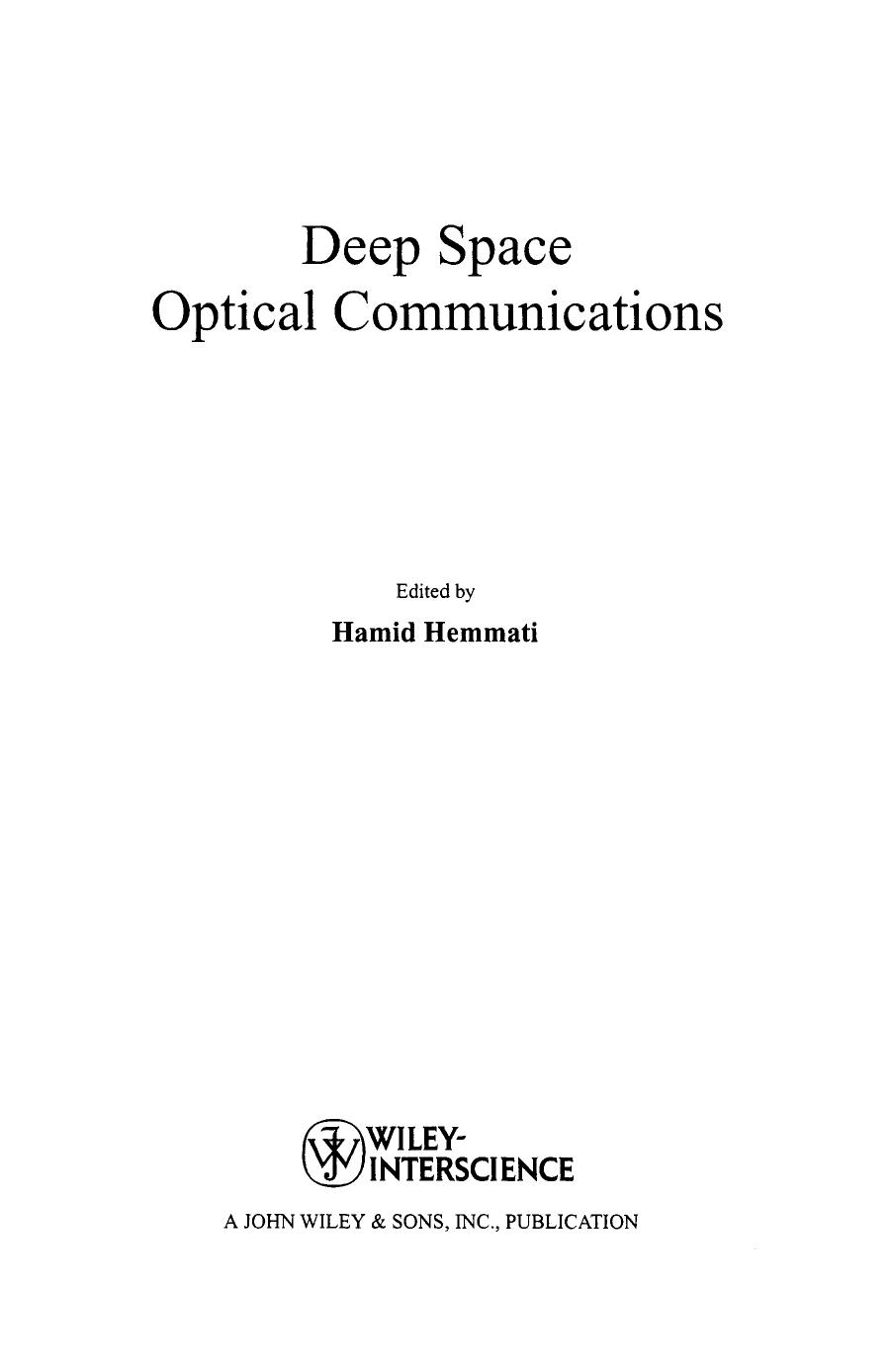 Deep Space Optical Communications by Hemmati