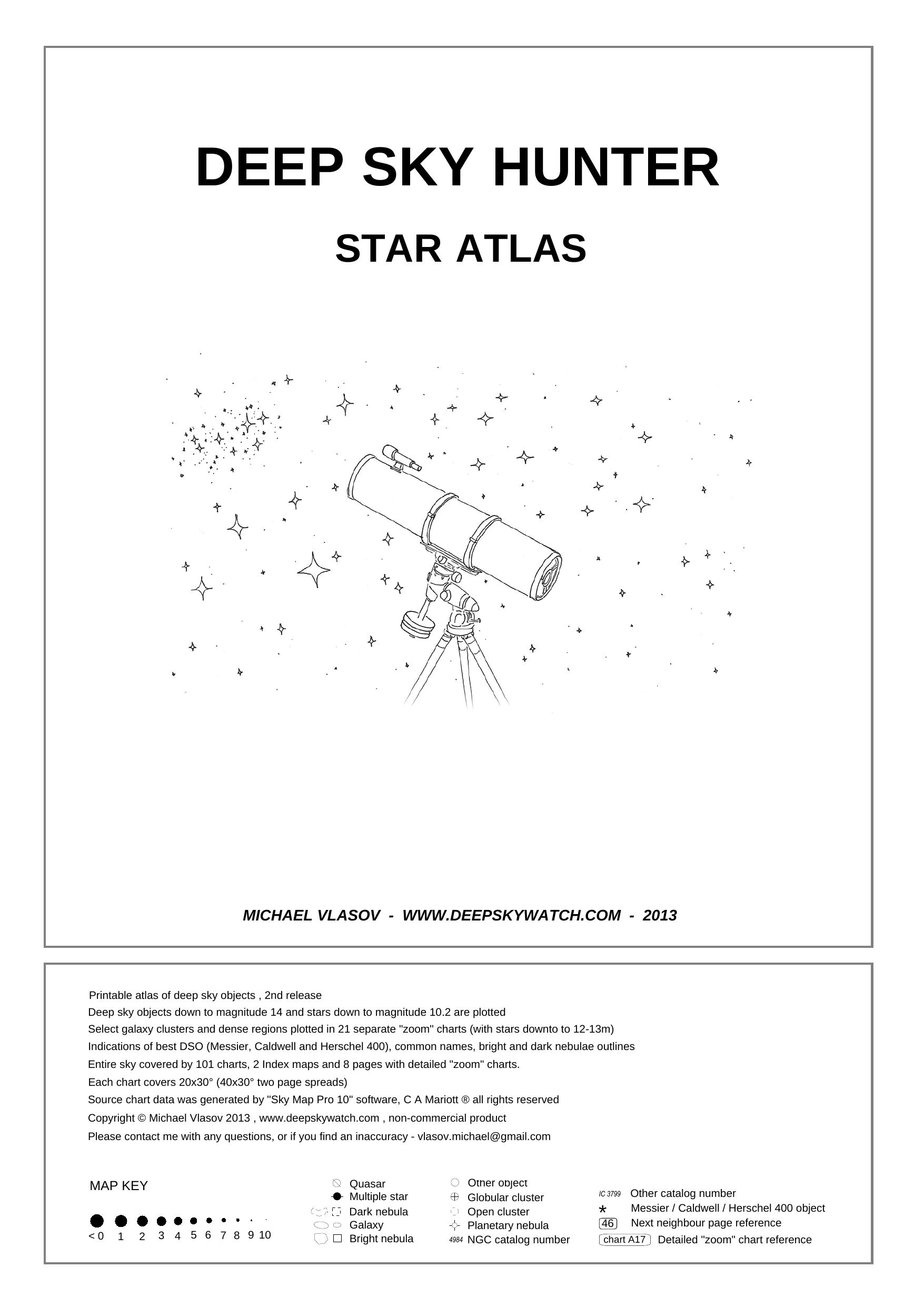 Deep sky hunter. Star atlas by Vlasov M