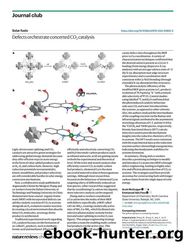 Defects orchestrate concerted CO2 catalysis by Scott McGuigan & Emmanuel Adu Fosu