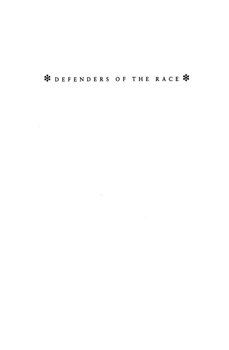 Defenders of the Race: Jewish Doctors and Race Science in Fin-de-SiÃ¨cle Europe by John Efron