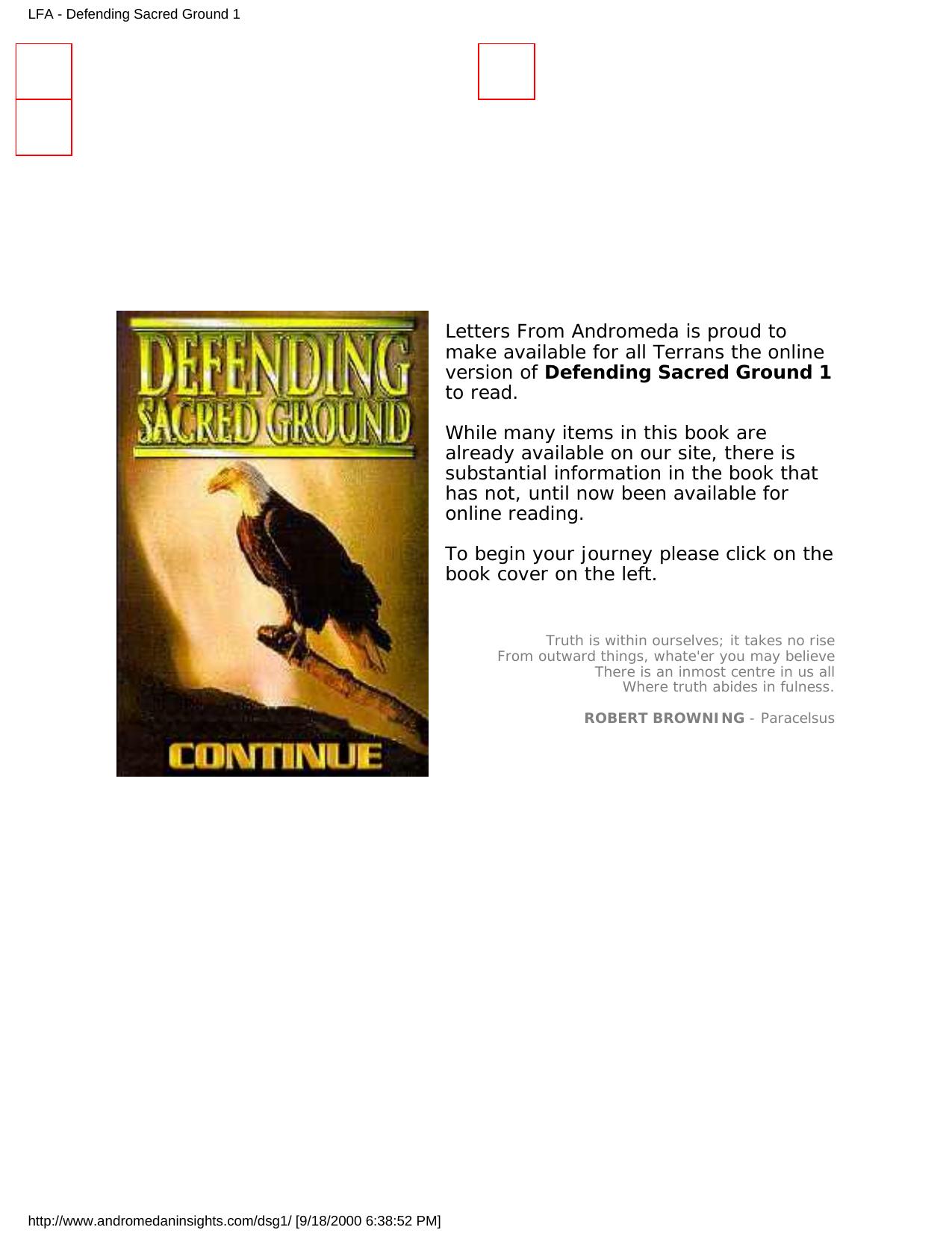 Defending Sacred Ground by Alex Collier