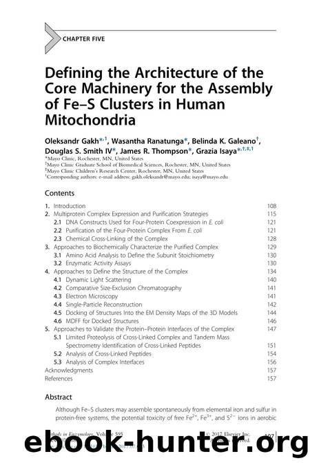 Defining the Architecture of the Core Machinery for the Assembly of Fe-S Clusters in Human Mitochondria by unknow