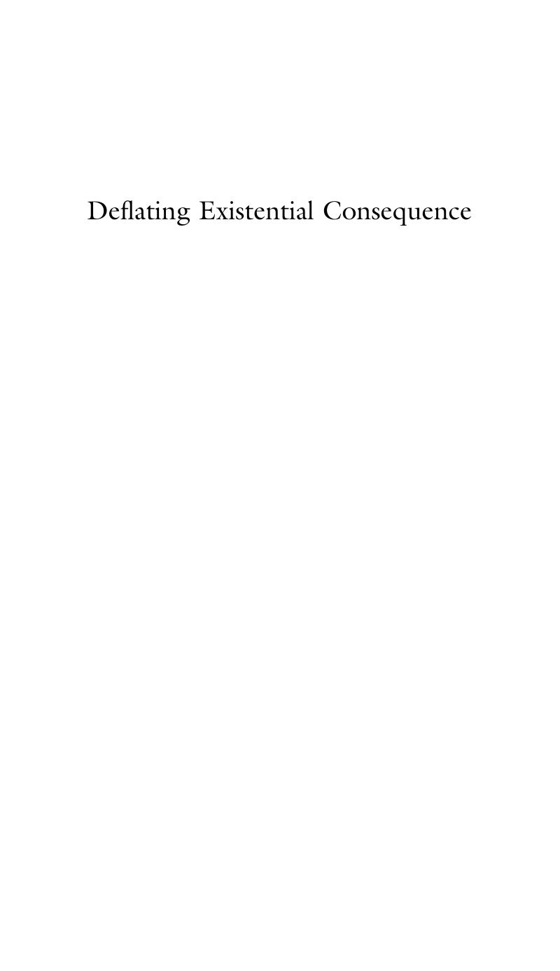 Deflating Existential Consequence: A Case for Nominalism by Jody Azzouni